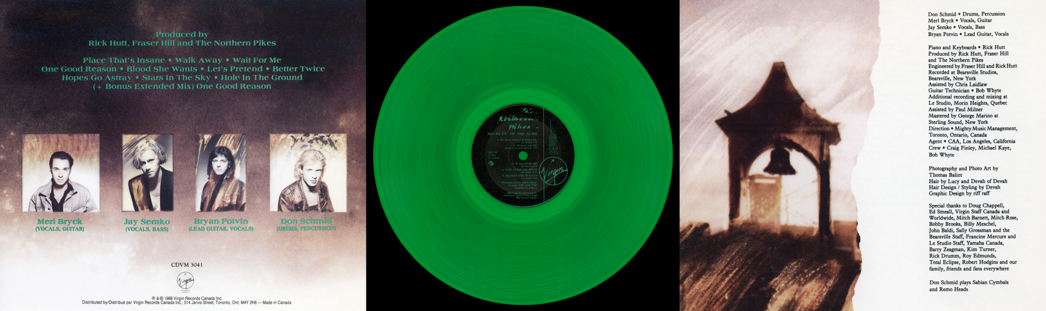The Northern Pikes / Secrets Of The Alibi - LP Used green